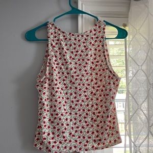 Rose print tank top
